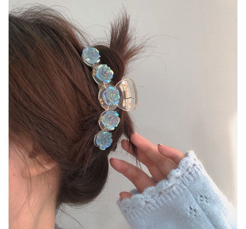 Hair Claw Iridescent Rose