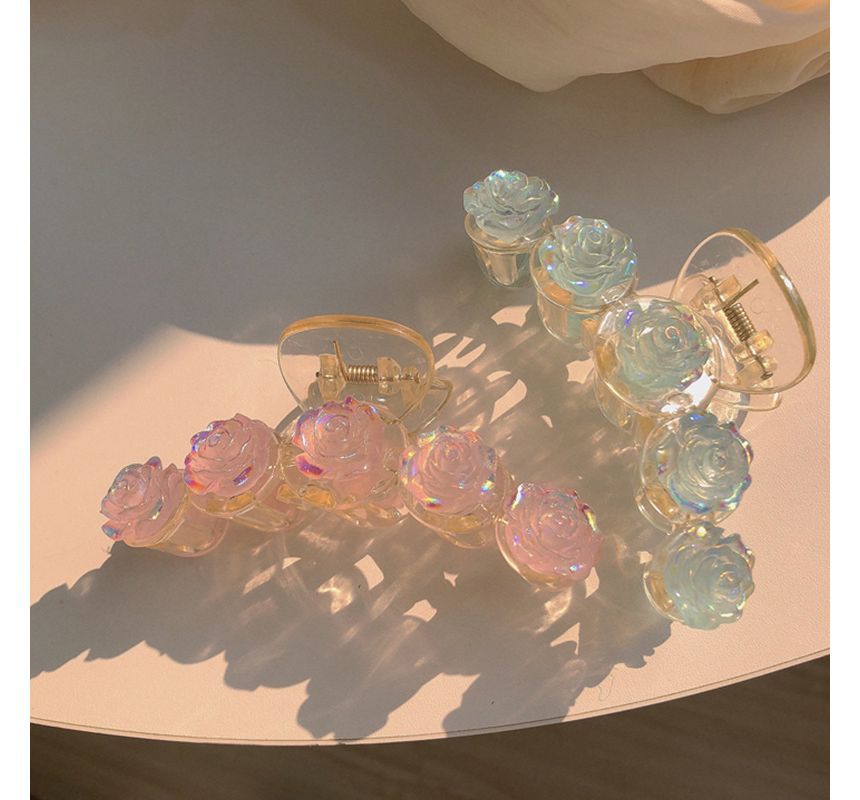 Hair Claw Iridescent Rose