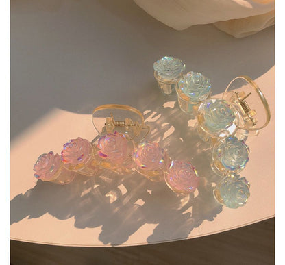 Hair Claw Iridescent Rose