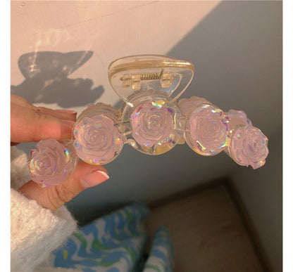 Hair Claw Iridescent Rose