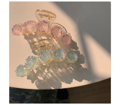 Hair Claw Iridescent Rose