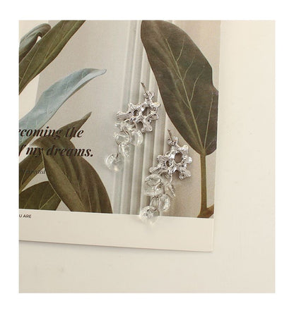 Grapes Dangle Alloy Earring Crystal Faux