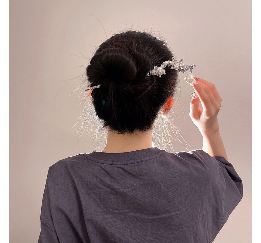 Clip Hair Irregular Alloy Faux Pearl