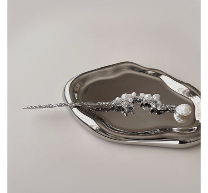 Clip Hair Irregular Alloy Faux Pearl