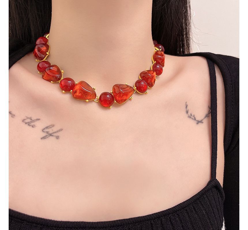 Faux Choker Alloy Crystal