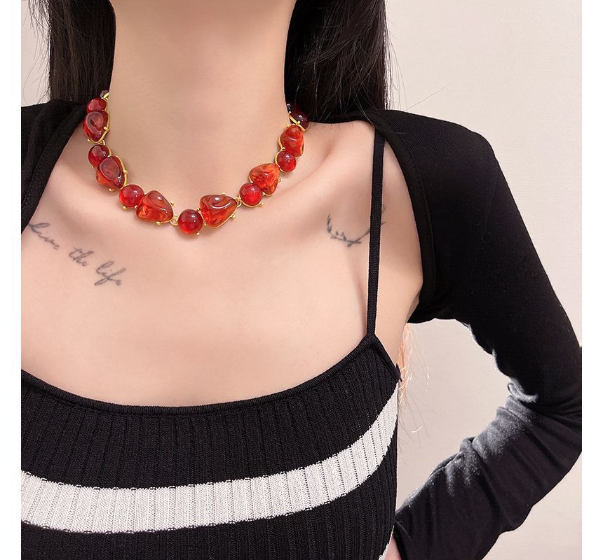 Faux Choker Alloy Crystal