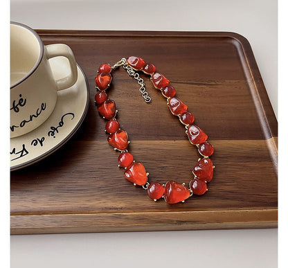 Faux Choker Alloy Crystal