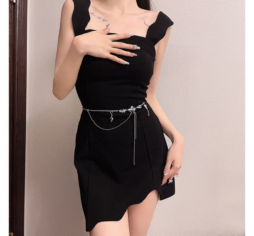 Heart Chain Waist Alloy Belt Moonstone