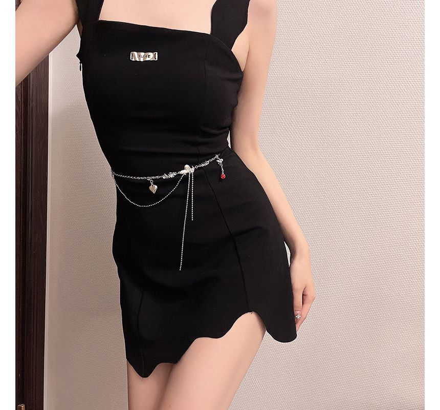 Heart Chain Waist Alloy Belt Moonstone