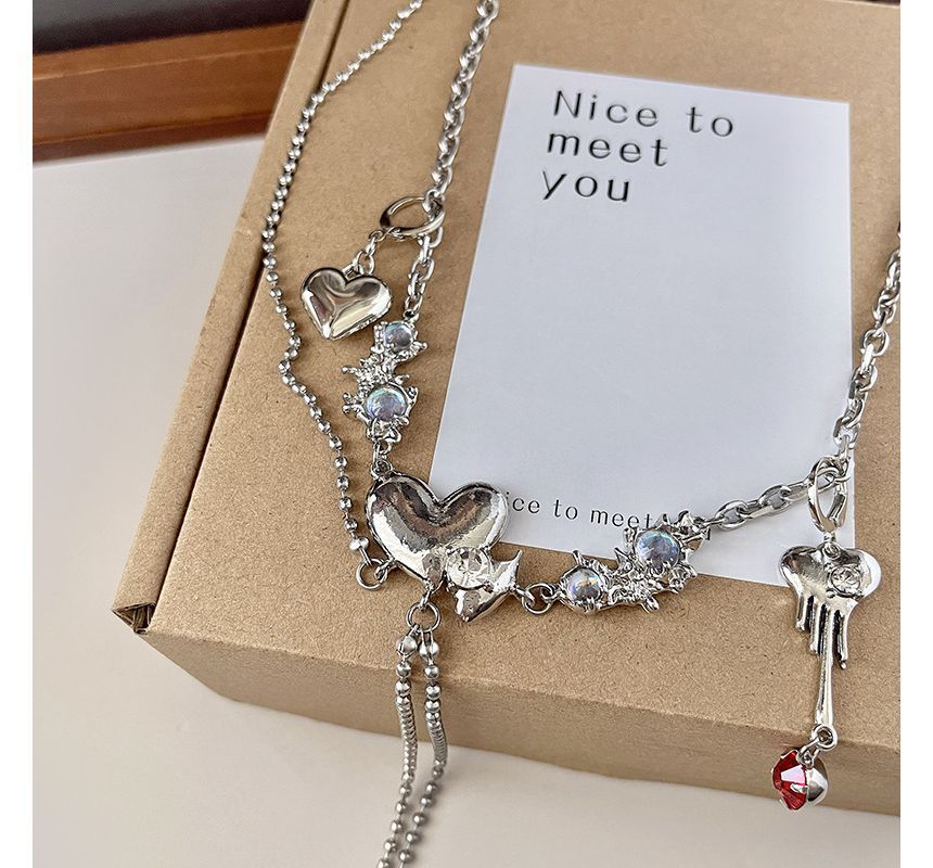 Heart Chain Waist Alloy Belt Moonstone