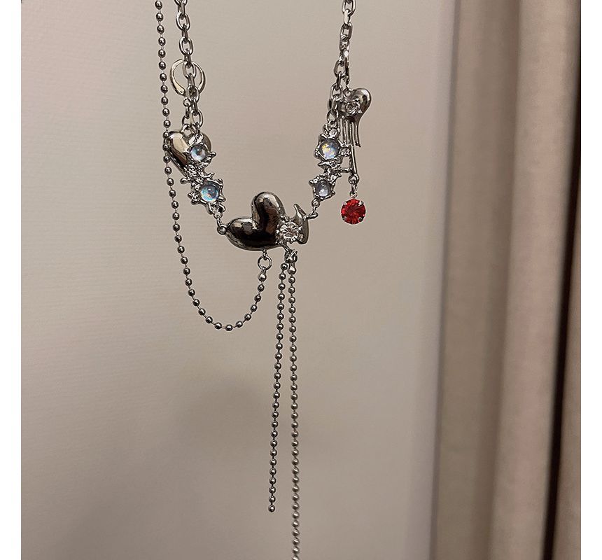 Heart Chain Waist Alloy Belt Moonstone