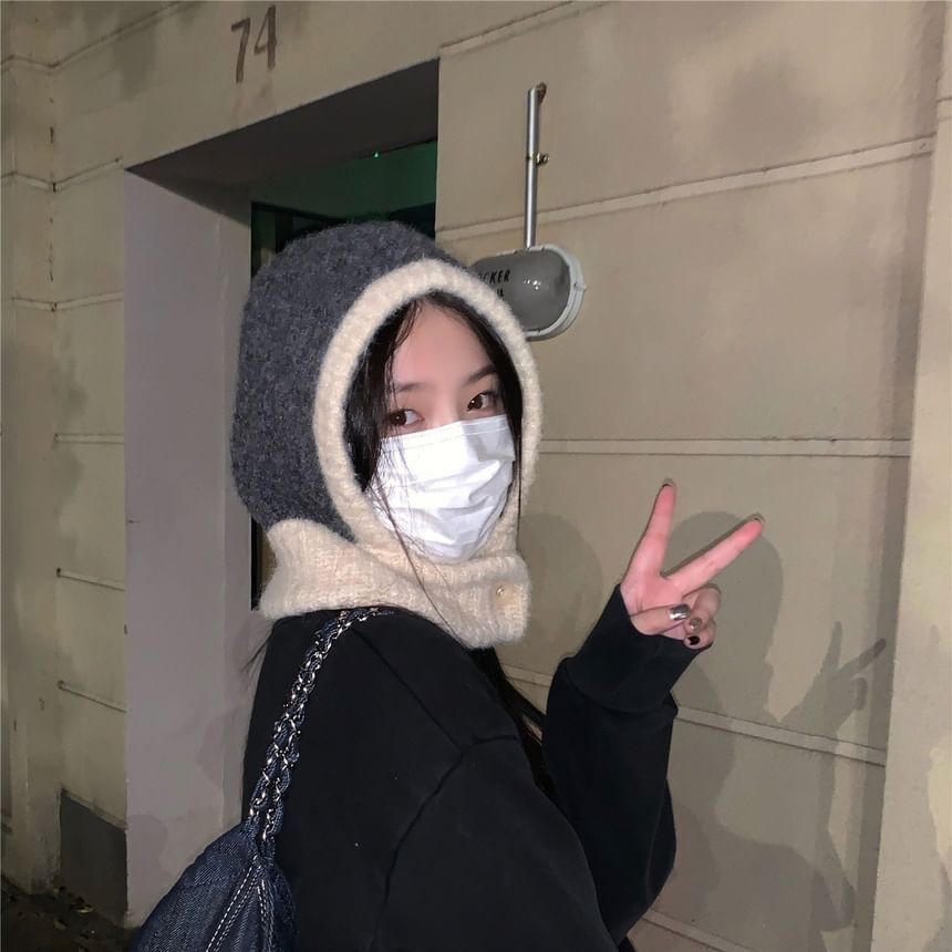 Contrast Balaclava Knit Trim