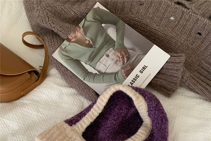 Contrast Balaclava Knit Trim