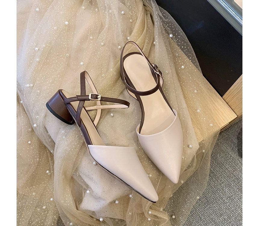 Heel Sandals Slingback Chunky