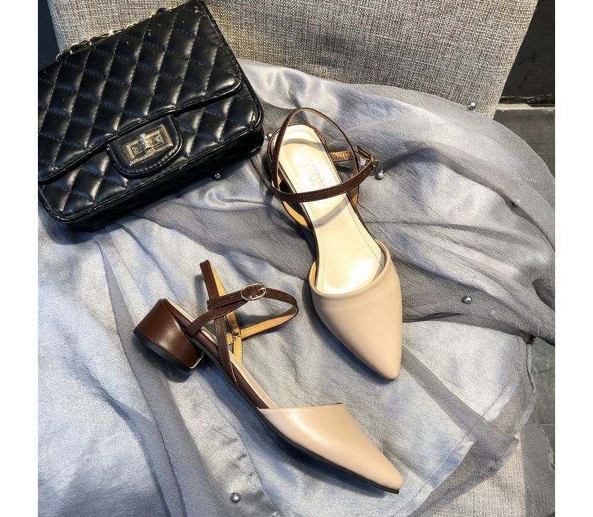 Heel Sandals Slingback Chunky