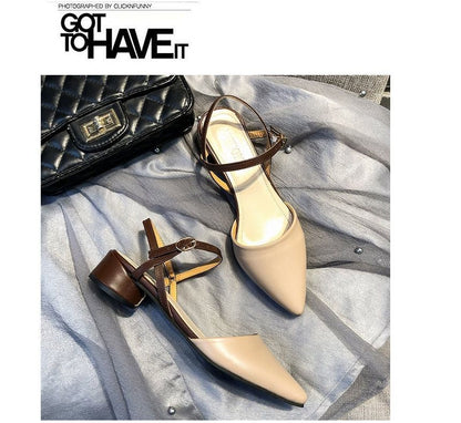 Heel Sandals Slingback Chunky