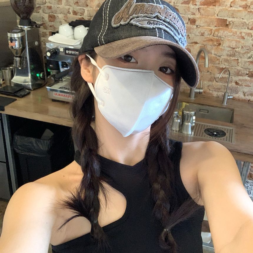 Cap Two-Tone Embroidered Letter Denim Baseball