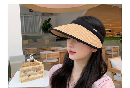 Straw Trim Visor Sun Contrast