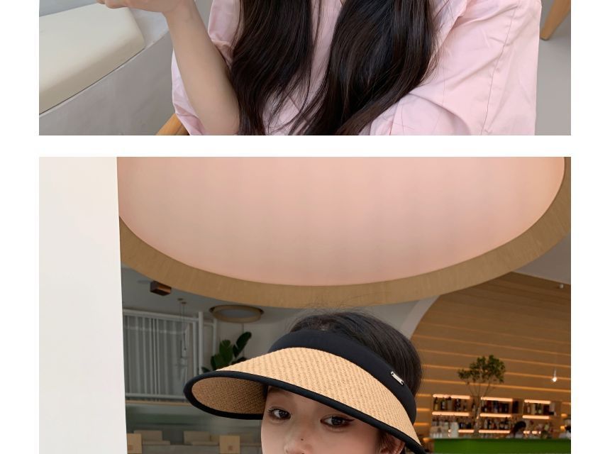 Straw Trim Visor Sun Contrast