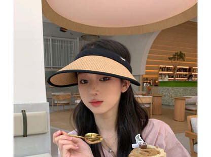 Straw Trim Visor Sun Contrast