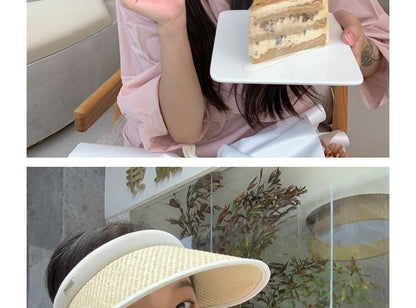 Straw Trim Visor Sun Contrast