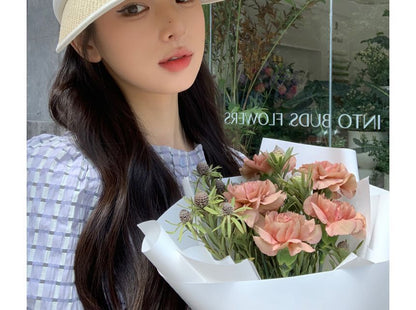 Straw Trim Visor Sun Contrast