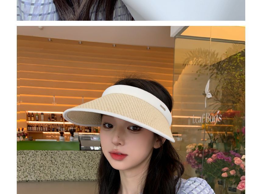 Straw Trim Visor Sun Contrast