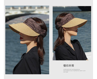 Two Visor Straw Tone Sun