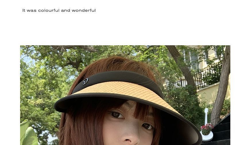 Contrast Sun Visor Trim Straw