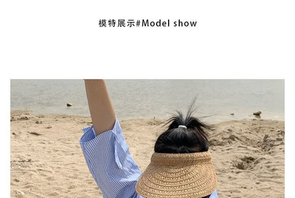 Visor Straw Sun Plain