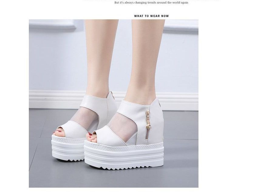 Sandals Sheer Platform Wedge