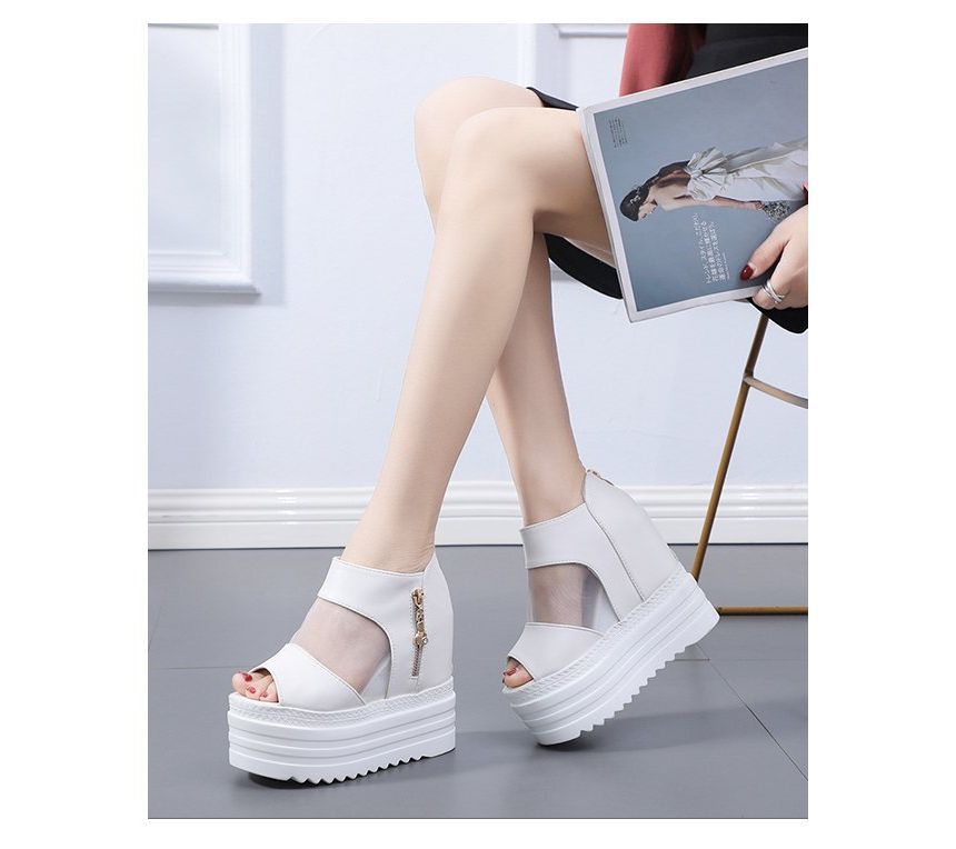 Sandals Sheer Platform Wedge