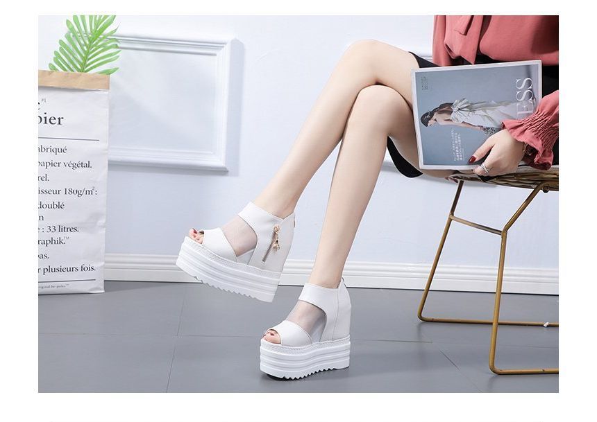 Sandals Sheer Platform Wedge