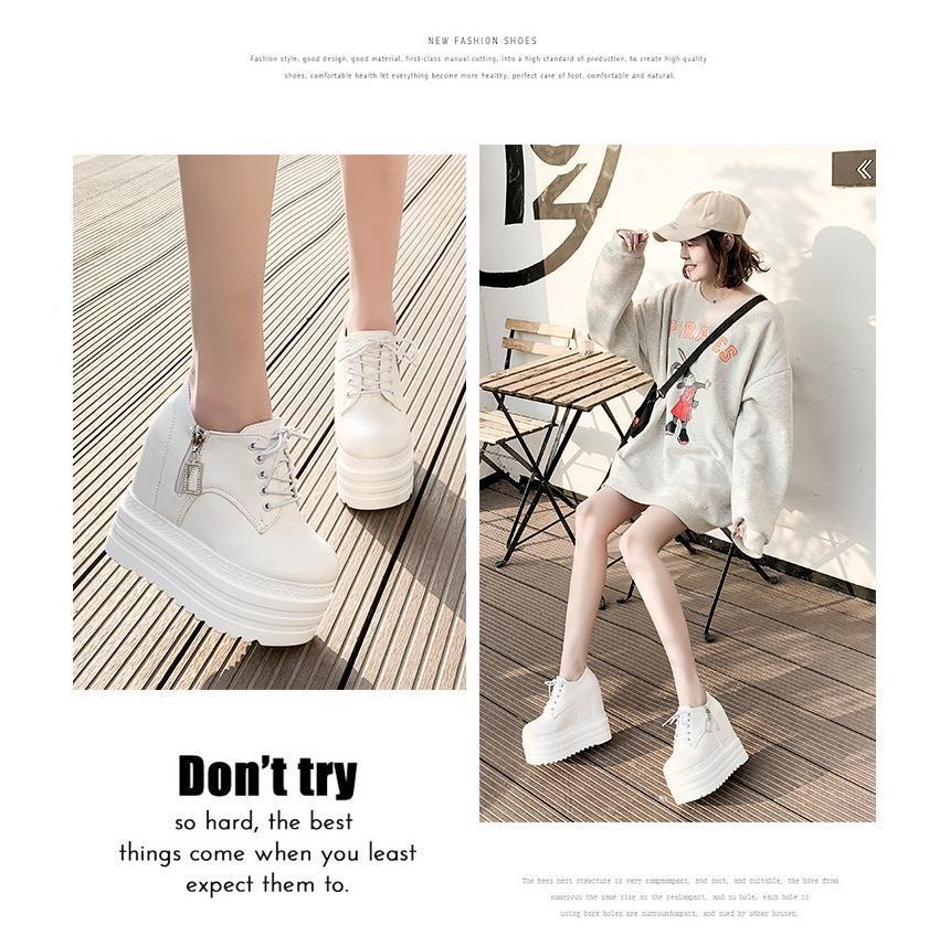 Ups Hidden Platform Lace Wedge