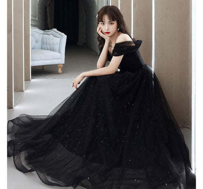 Spaghetti Plain A-Line Mesh Strap Gown Evening Panel