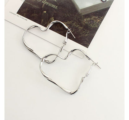 Hoop Clip-On Heart Earring /