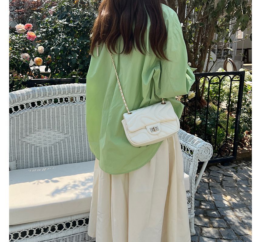 Leather Bag Flap Faux Crossbody