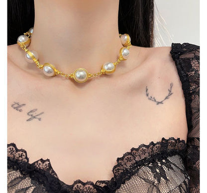 Bracelet Faux Alloy Pearl Dangle Necklace / Earring