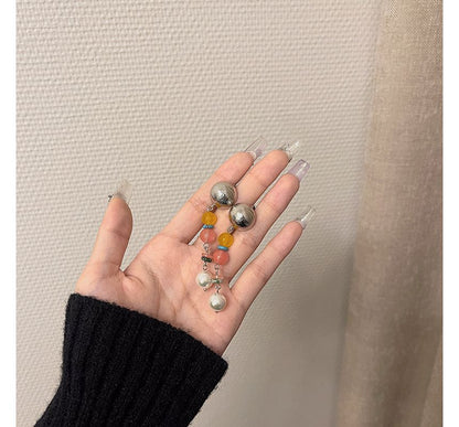 Bead Dangle Faux Glass Alloy Pearl Earring