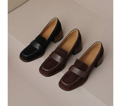 Loafers Heel Chunky