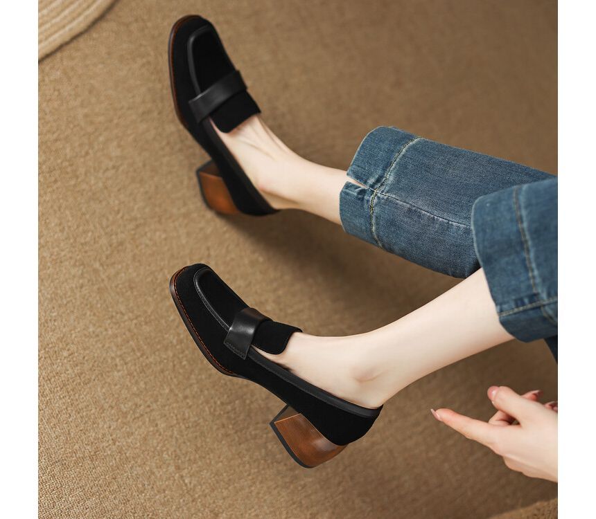 Loafers Heel Chunky