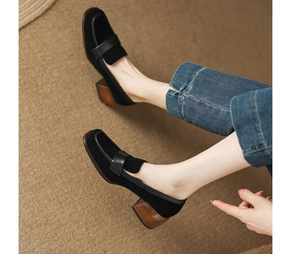 Loafers Heel Chunky