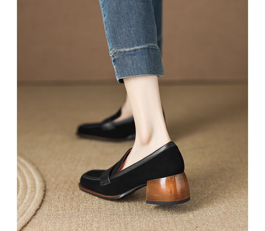Loafers Heel Chunky