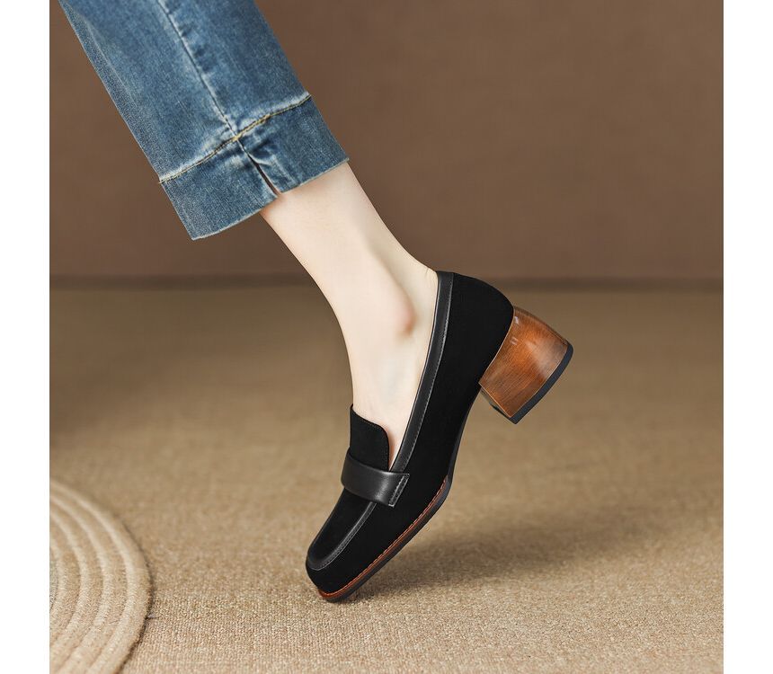 Loafers Heel Chunky