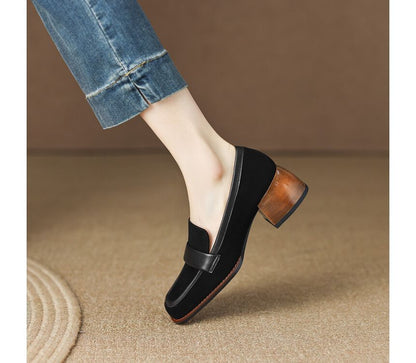Loafers Heel Chunky