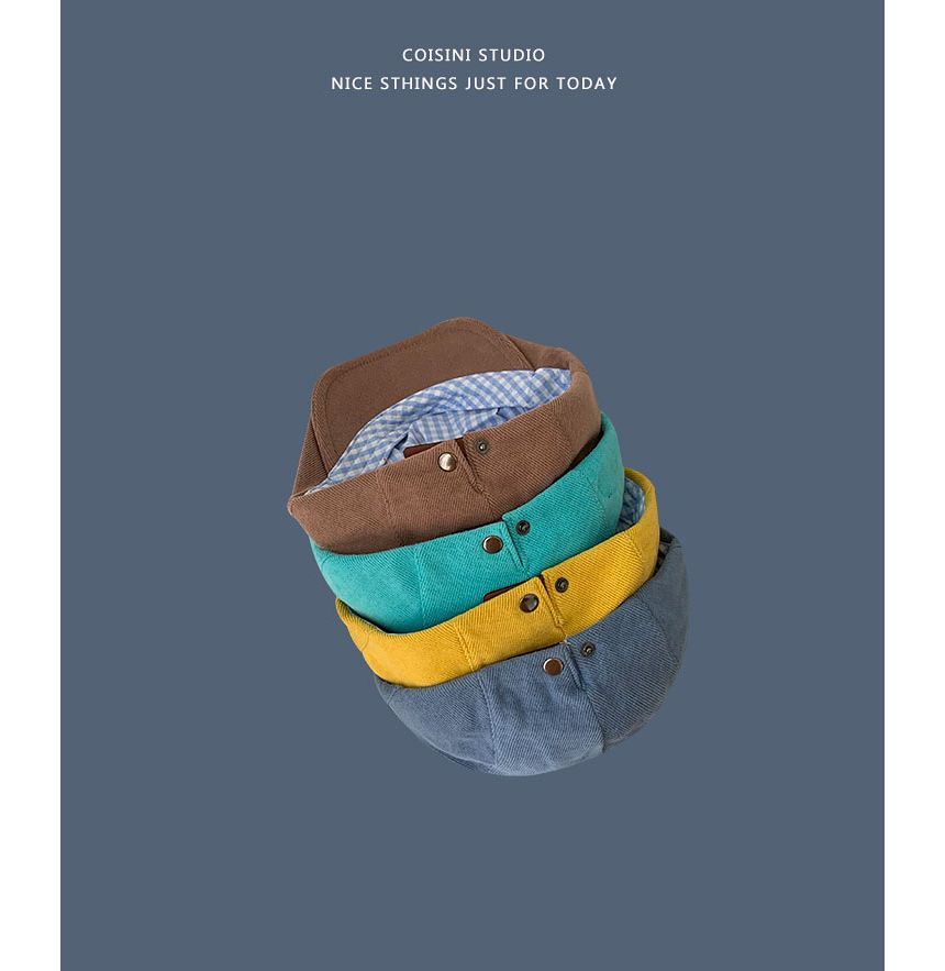 Cap Plain Corduroy Flat