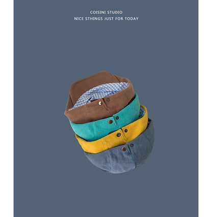 Cap Plain Corduroy Flat