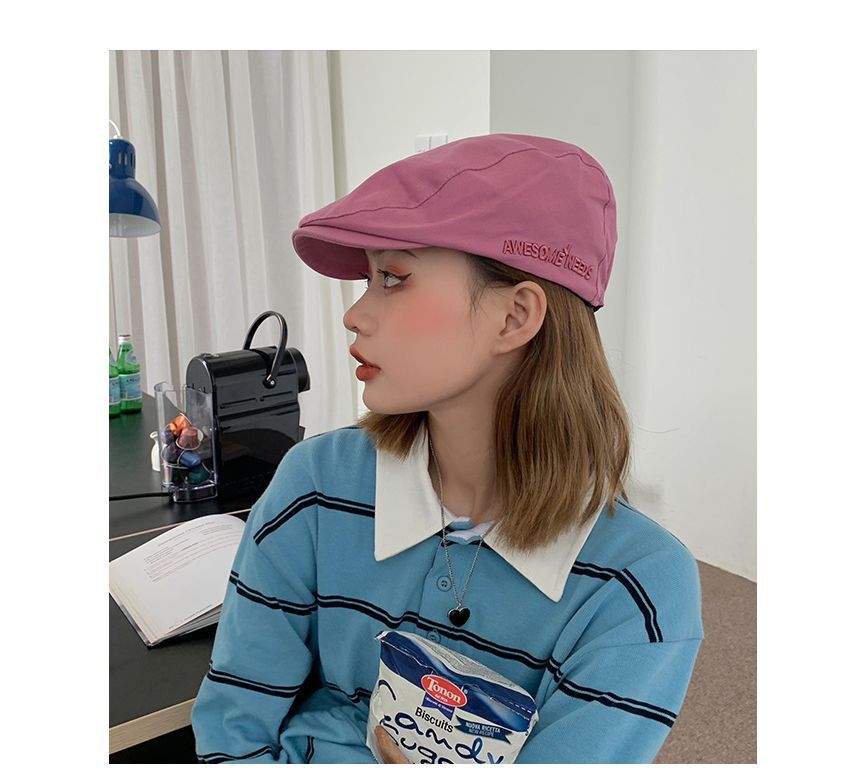 Flat Cap Embroidered Lettering