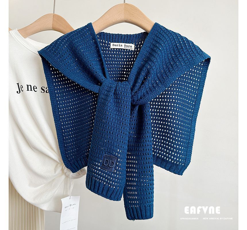 Eyelet Knit Shawl