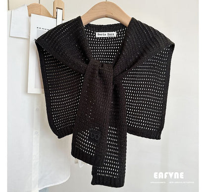 Eyelet Knit Shawl